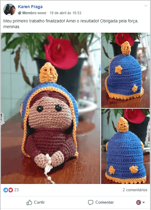 Amigurume de nossa senhora aparecida